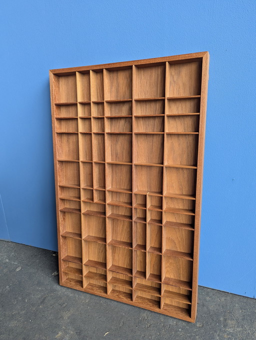 Vassoio portadocumenti vintage in legno