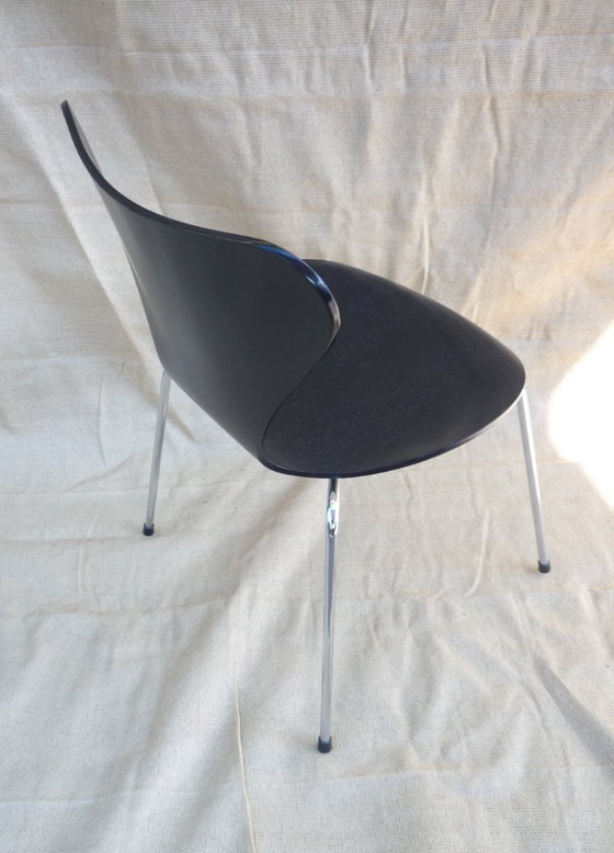 Arne Jacobsen stoel model 3107 zwart – Fritz Hansen, Eetkamerstoelen, Wood, Vintage (photo 2 of 5)