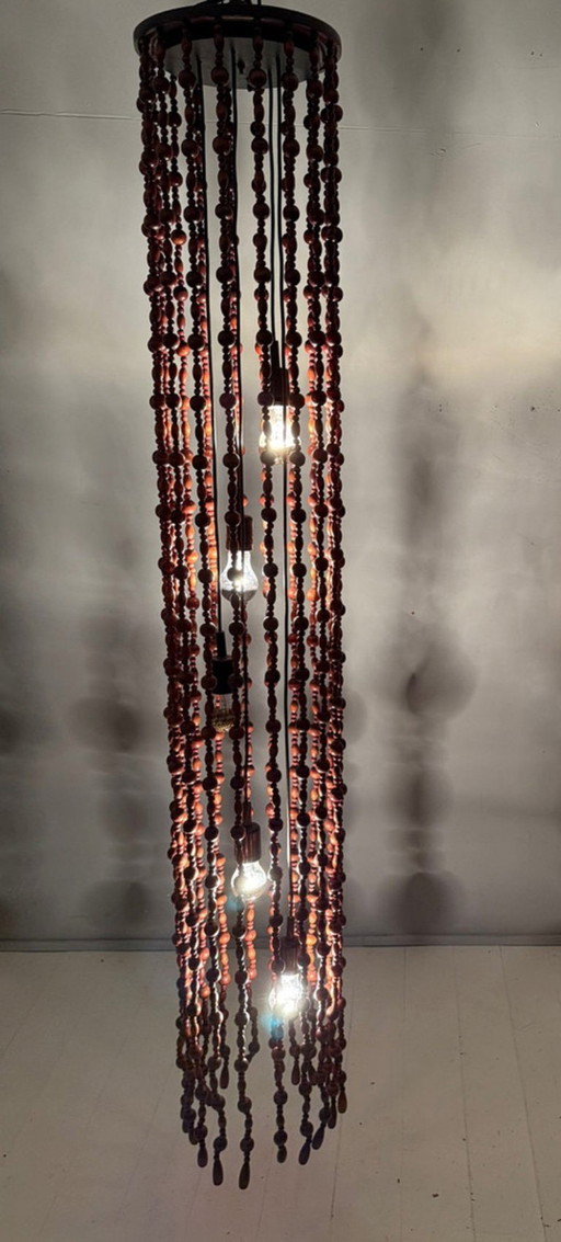 Lámpara colgante/cascada de gran tamaño de Temde, modelo: 887, Suiza, década de 1960.