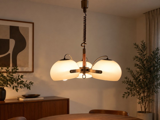 Lampada a Sospensione Vintage Dijkstra – 3 Luci – Anni '70 – Dutch Design – Dijkstra Lampen, Plafoniere (photo 4 of 7)