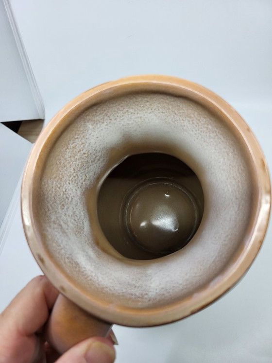 Image 1 of Jean de Lespinasse vaas/werper, met de hand versierd keramiek, Frankrijk, vintage