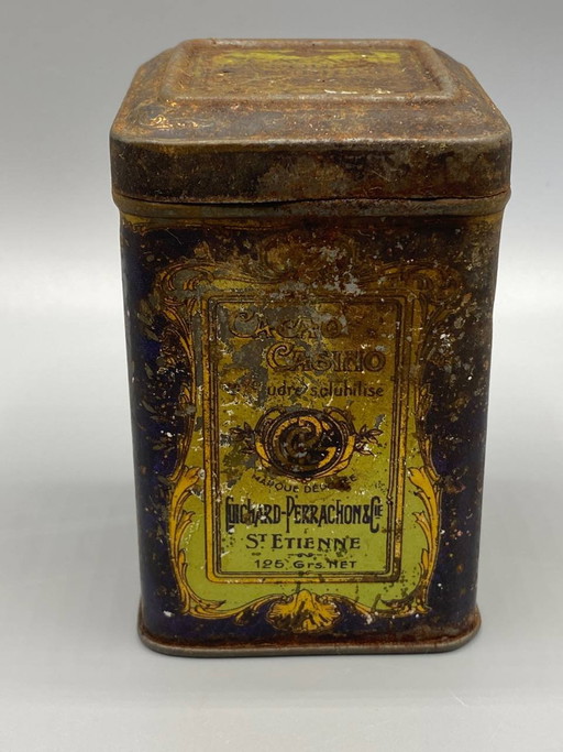 Casino Cocoa Box - Lithographed Tin - Luchard-Perrachon - Saint-Étienne - – decoratieve objecten, Art Nouveau