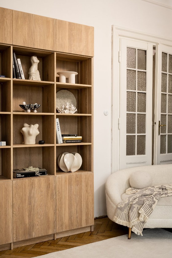 Image 1 of Librería de roble macizo blanqueado 150×243×35 cm | by KONDOR