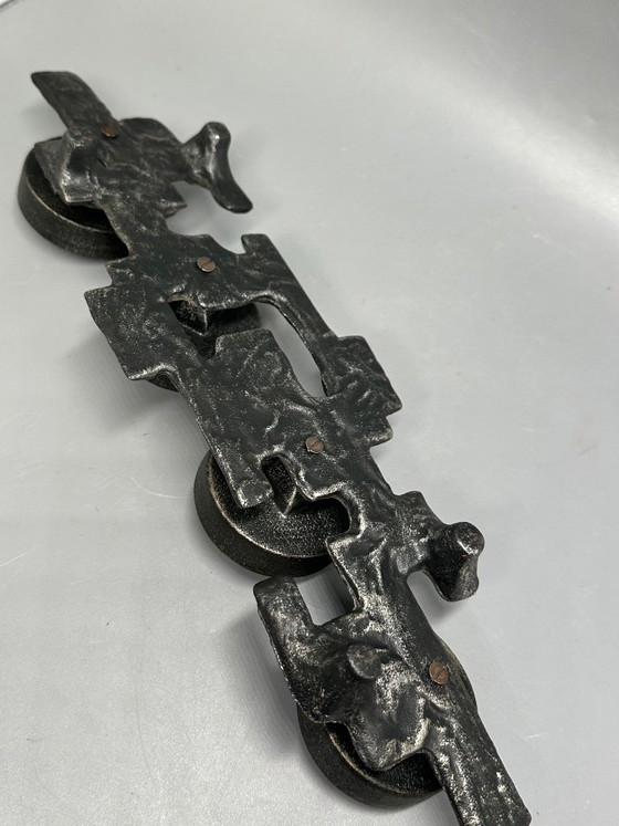 Image 1 of Beautiful vintage Candelholder from Cast iron 1960s Brutalist 
