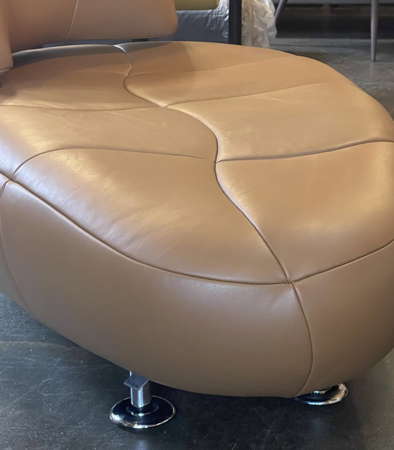 Image 1 of Poltrona/chaise longue Leolux Kikko in pelle Noli