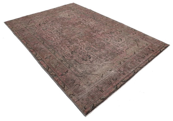 Image 1 of Hand-knotted vintage art rug 196x282