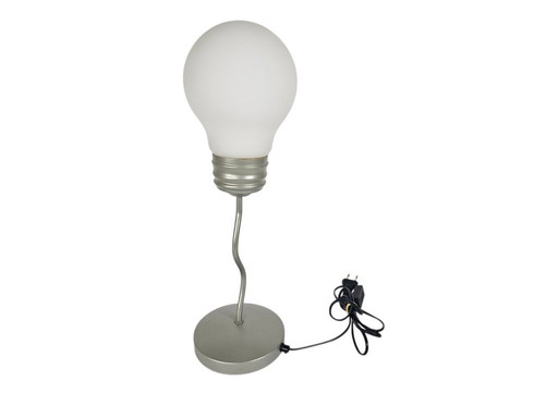 Post Modern - Pop Art - Tafellamp - rvs - Glas - 80's