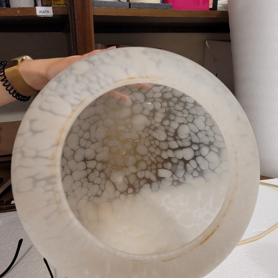 Image 1 of Tischlampe "Ei", Glas, La Verrerie de Vianne, Mitte des Jahrhunderts, 70er Jahre - Frankreich