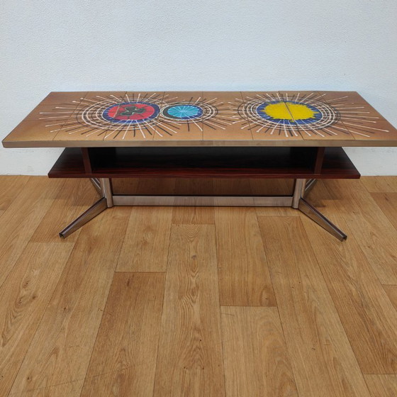 Image 1 of Vintage Mid-Century coffee table, tile table, 1960s coffee table
