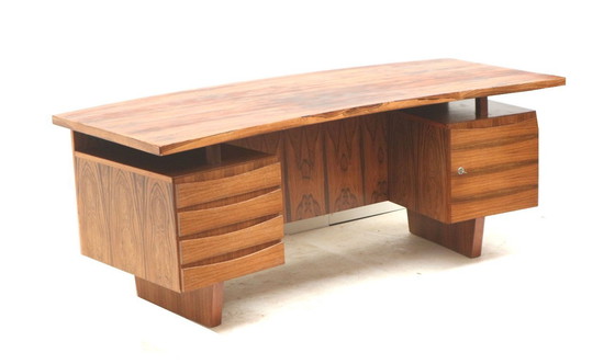 Image 1 of Large rosewood vintage boomerang desk / executive desk from the 1960s