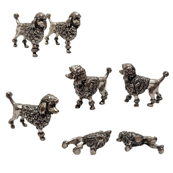 Image 1 of Divers chiens miniatures en métal, fin du XXe siècle