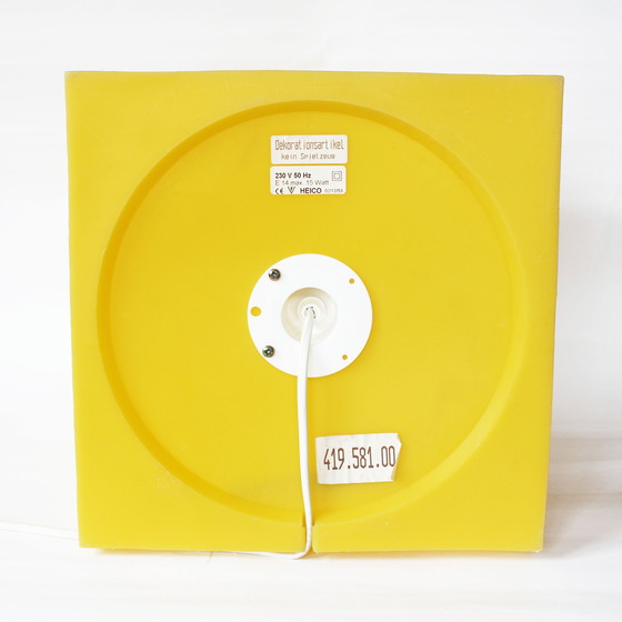 Image 1 of Heico Vintage Cube Lamp - Yellow (1980, Allemagne)