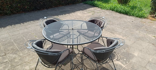 Royal Garden Elegance ronde tuinset strekmetaal inclusief antracietkleurige kussens