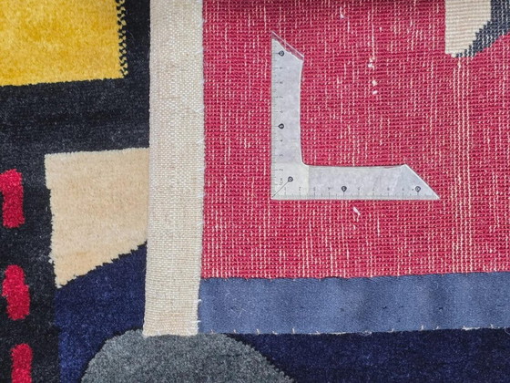 Alfombra de lana anudada a mano – Composición de Fernand Léger, arte textil moderno (205 x 290 cm) – Cotton (photo 5 of 7)
