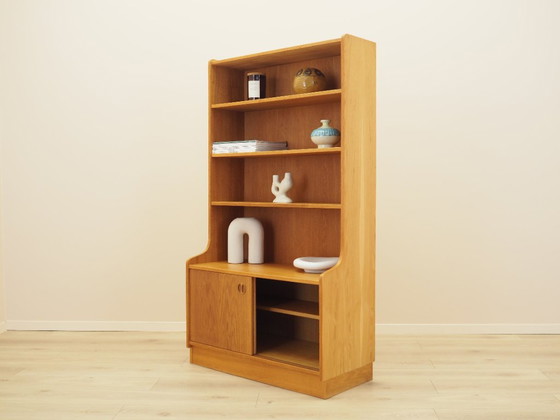 Librería danesa de chapa de fresno con estantes ajustables, años 70 – Madera (photo 5 of 18)