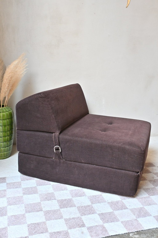 Vintage Rib Armchair - Folding Out To Sleep Armchair