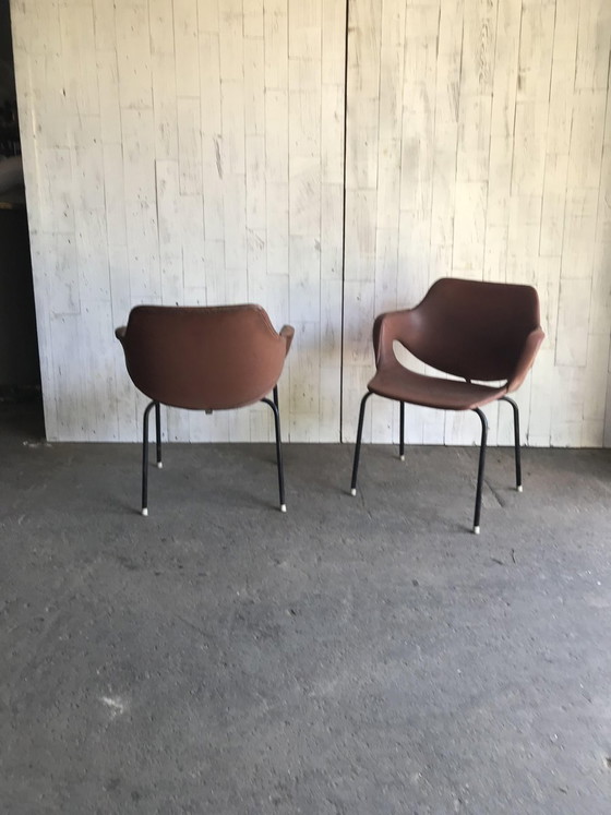 Set of Mid-Century Leatherette Armchairs, 1960s – Mid Century Modern (photo 4 of 4)