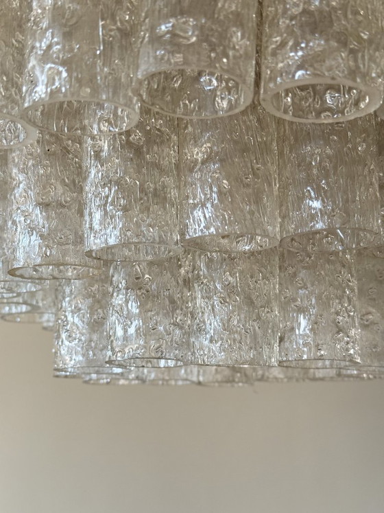Image 1 of Doria Leuchten Lampadario in vetro smerigliato – 16 luci, ca. 180 elementi in vetro