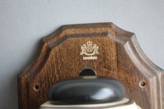 Image 1 of Macinacaffè vintage Zassenhaus da parete con contenitore in ceramica dipinto a mano, grande e pesante