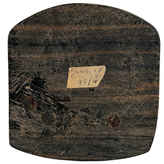 Buda de madera de calamandro de Sri Lanka en Dhyana Mudra con aureola – Lote 756 – Esculturas (photo 8 of 8)