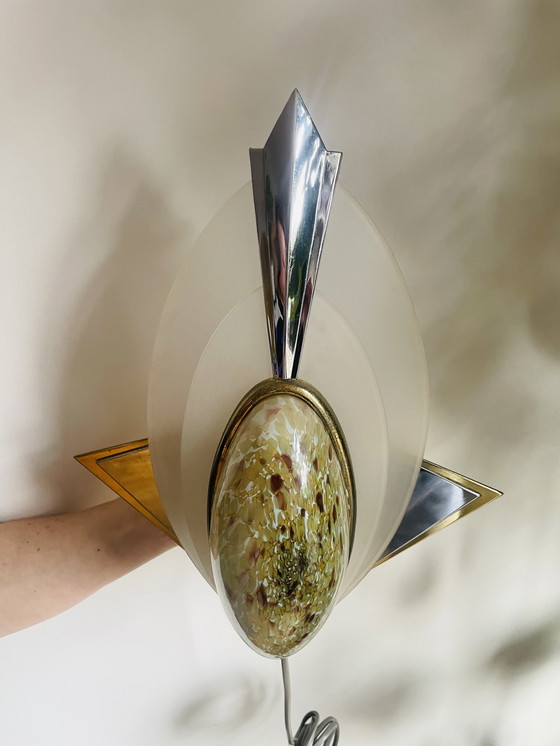 Image 1 of Lampade da parete vintage con influenze Art Déco