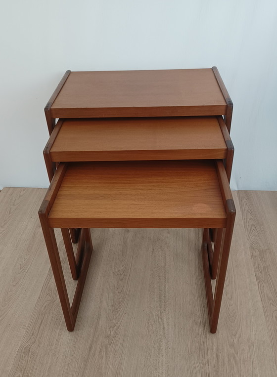 Image 1 of Opal Set Of Three Nest Tables In Walnut