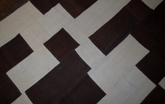 Image 1 of Kilim turco vintage fatto a mano con tecnica patchwork, 161 cm x 212 cm, anni '70 - 1B532