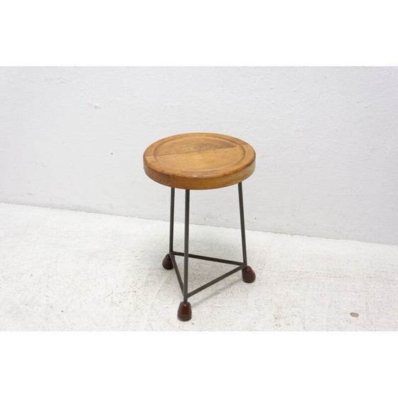 Image 1 of Mid century industry stool, Czechoslovakia 1950s