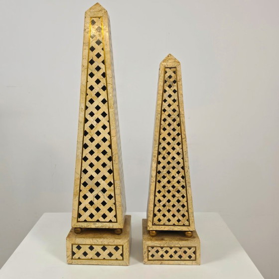 Maitland Smith Obelisks Marble With Brass Mid Century 70s – Decorative Objects (photo 2 of 7)