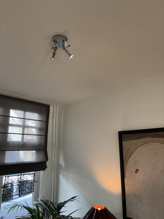 design Disegnoluce Baionetta surface-mounted spotlight, 2 spotlights – Pendant lamps, Brass, Metal (photo 3 of 5)