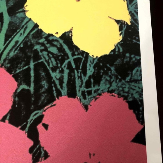Lithografie "Poppy Flowers" uit de jaren 1990, geïnspireerd op Andy Warhol. – Litho's & Zeefdrukken, Paper (photo 6 of 11)