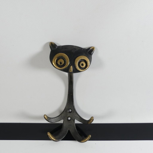 Walter Bosse coat hook OWL - very rare, 1950s