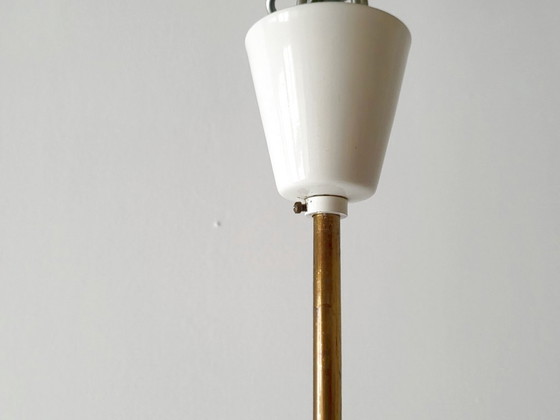 Image 1 of VINTAGE PENDANT CHANDELIER 1950 STILNOVO PERSPEX PLEXIGLAS BRASS 50S 1950S ITALY