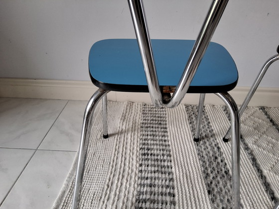 3 chaises de cuisine vintage en Formica J 50/60 – Chaises de salle à manger, Metal, Wood (photo 8 of 11)