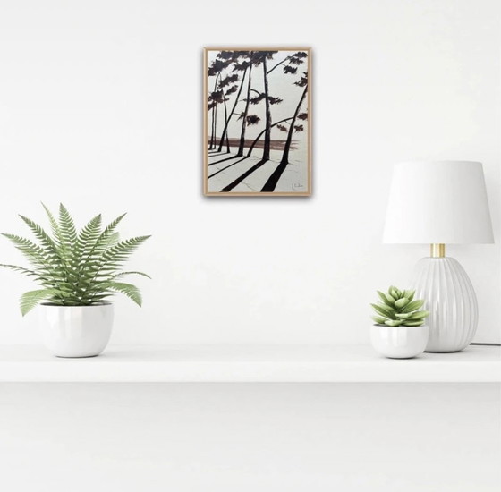 Image 1 of Ink on paper, 30x21cm, framed.