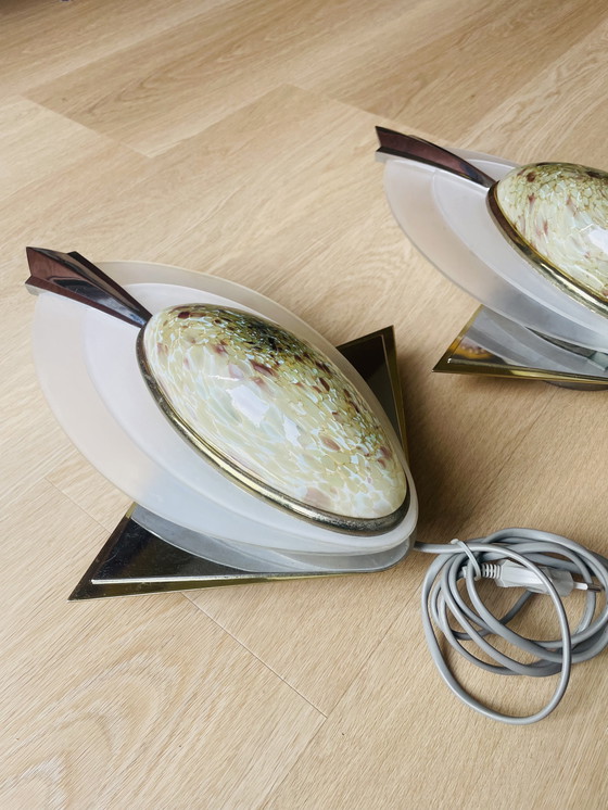 Image 1 of Lampade da parete vintage con influenze Art Déco