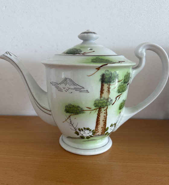 Image 1 of Vintage Saji Japan Teaset Geisha Litophane 15pc