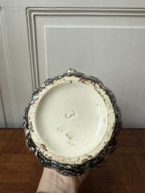 Image 1 of Decanter / brocca d'acqua verde e blu maculata