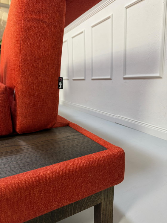 Image 1 of Brühl Moule Small fabric corner sofa orange oak