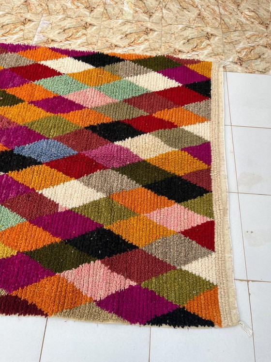 Image 1 of Tapis berbères multicolores en laine 200cmx150cm