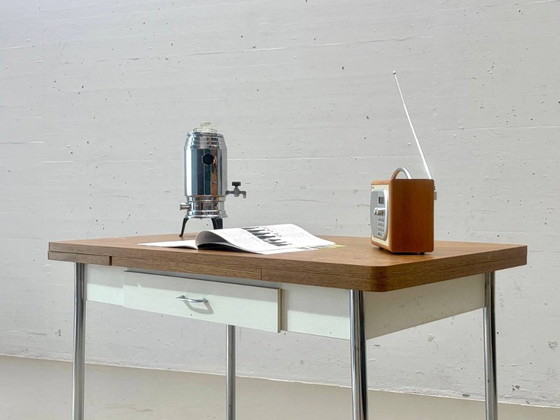 Tavolo da pranzo allungabile vintage con cassetto, anni '60 – Tavoli da pranzo, Wood (photo 7 of 11)