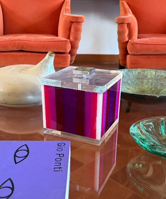 Image 1 of Secchiello per il ghiaccio rosa postmoderno, Italia, anni '80 ca.