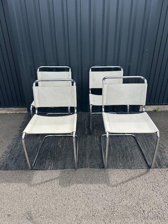 Mart Stam S 33 Chairs – Dining chairs, Chrome, Leather (photo 6 of 24)