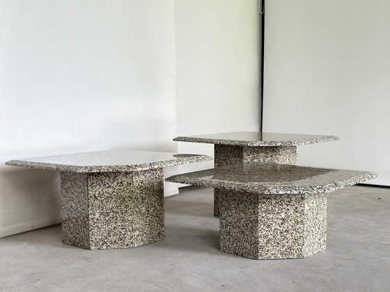 Image 1 of Set of marble coffeetables