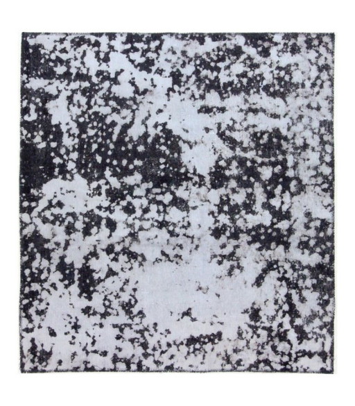 Tapis Oriental Noué à la Main Vintage Art Classique & Design en Relief 143 x 136 cm Couleur Noire
