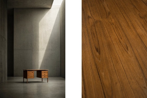 Vintage Mid-Century Danish Modern Teak Desk by Arne Vodder for GV Møbler, 1960s – Wood (photo 15 of 19)