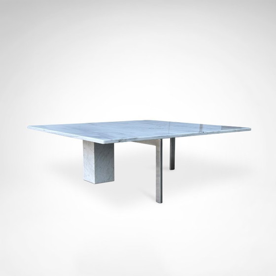 Image 1 of KW1 Metal and Marble Coffee Table by Hank Kwint for Metaform 1980s