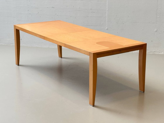 Image 1 of Extendable designer dining table by Chi Wing Lo for Giorgetti, Italy, 1990s
