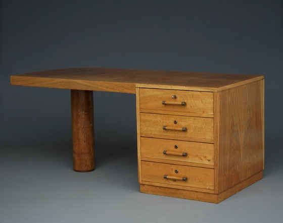 Scrivania francese Art Déco autoportante in legno di frassino, anni '30 – Scrivanie, Wood (photo 4 of 23)