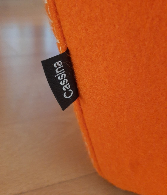 Image 1 of Cassina 2x Utrecht 637 Nuovo Mai Usato in Panno di Lana Arancione Tabacco (Serie 13L) Punto Cavallo